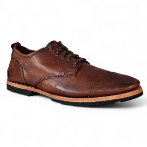 Timberland Boot Company Bardstown Brogue Wingtip Leather Oxford Shoes Puce